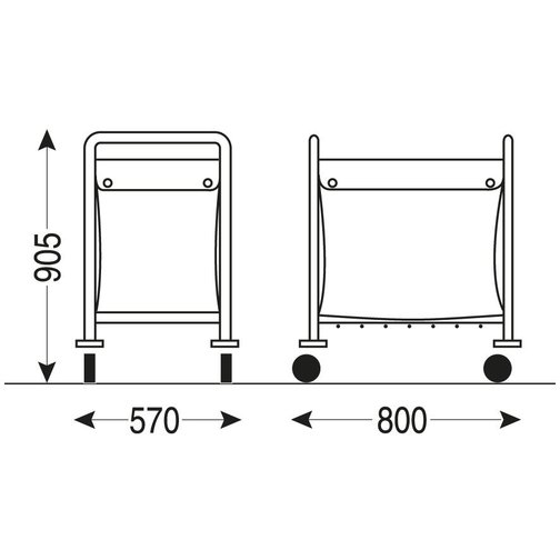 Wózek do przewozu brudnej bielizny - SAC 800x600