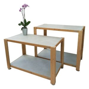 Zestaw stołów z ceramicznym blatem